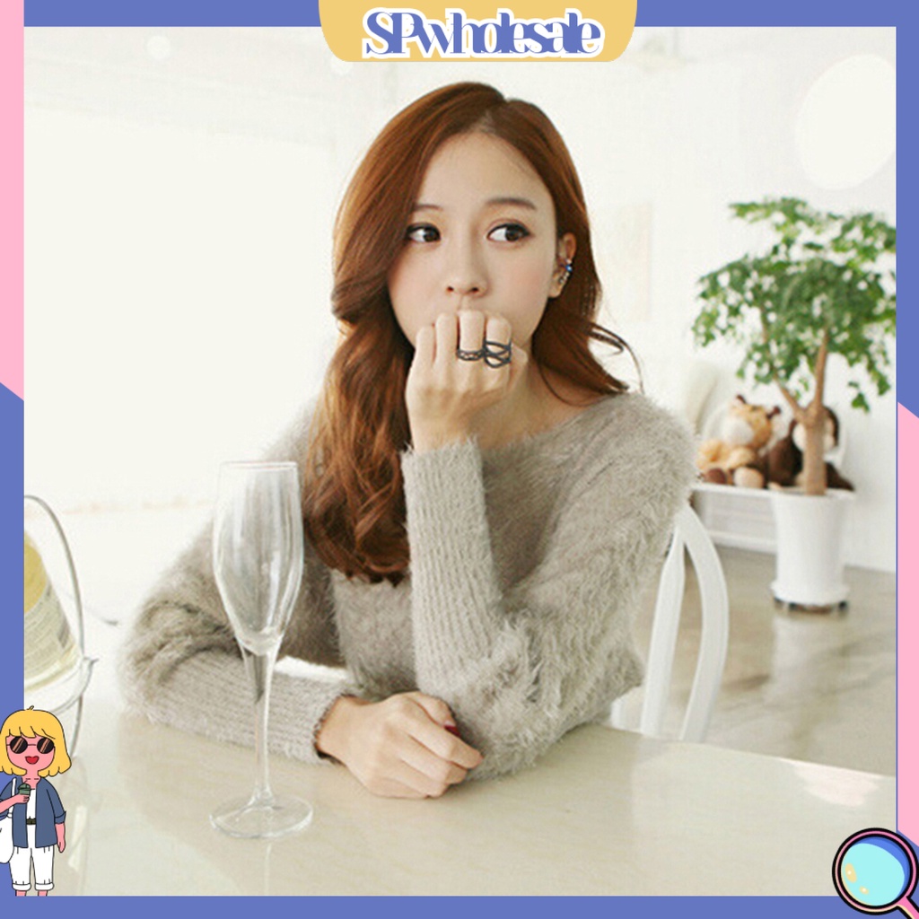 <SPwholesale> Nhẫn Đeo Khớp Ngón Tay Màu Đen Phong Cách Vintage