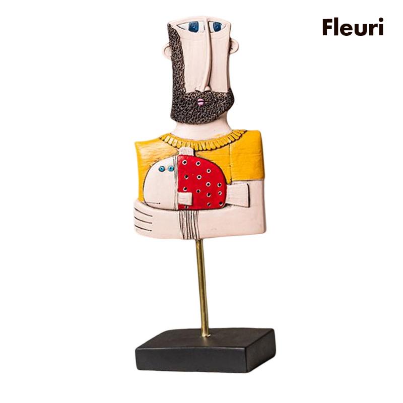 Mô Hình Tượng Người Trừu Tượng Bằng Nhựa Resin Trang Trí Bàn Sách