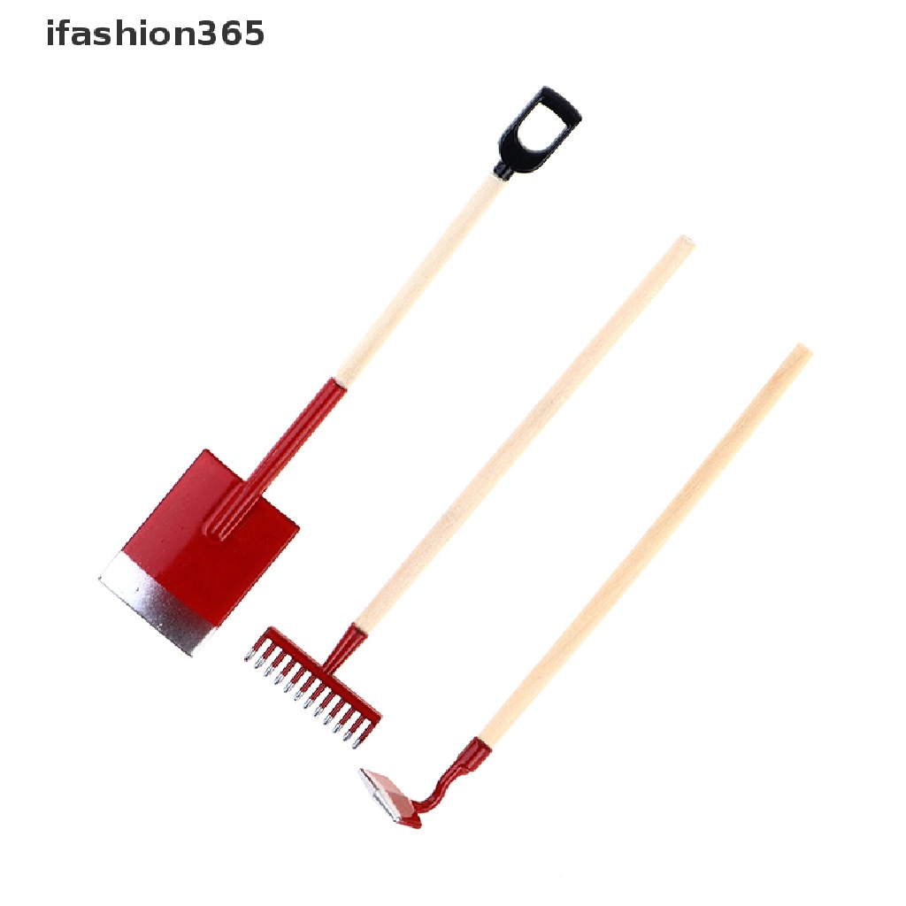 Set 3 Dụng Cụ Làm Vườn Mini Tỉ Lệ 1: 12 Dùng Trang Trí Nhà Búp Bê