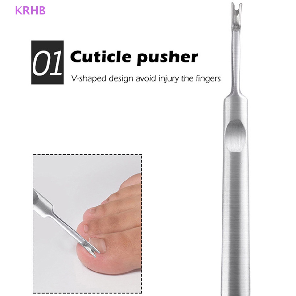 Krhb Dụng Cụ Làm Sạch Loại Bỏ Da Chết Móng Chân Bằng Thép Không Gỉ Mới