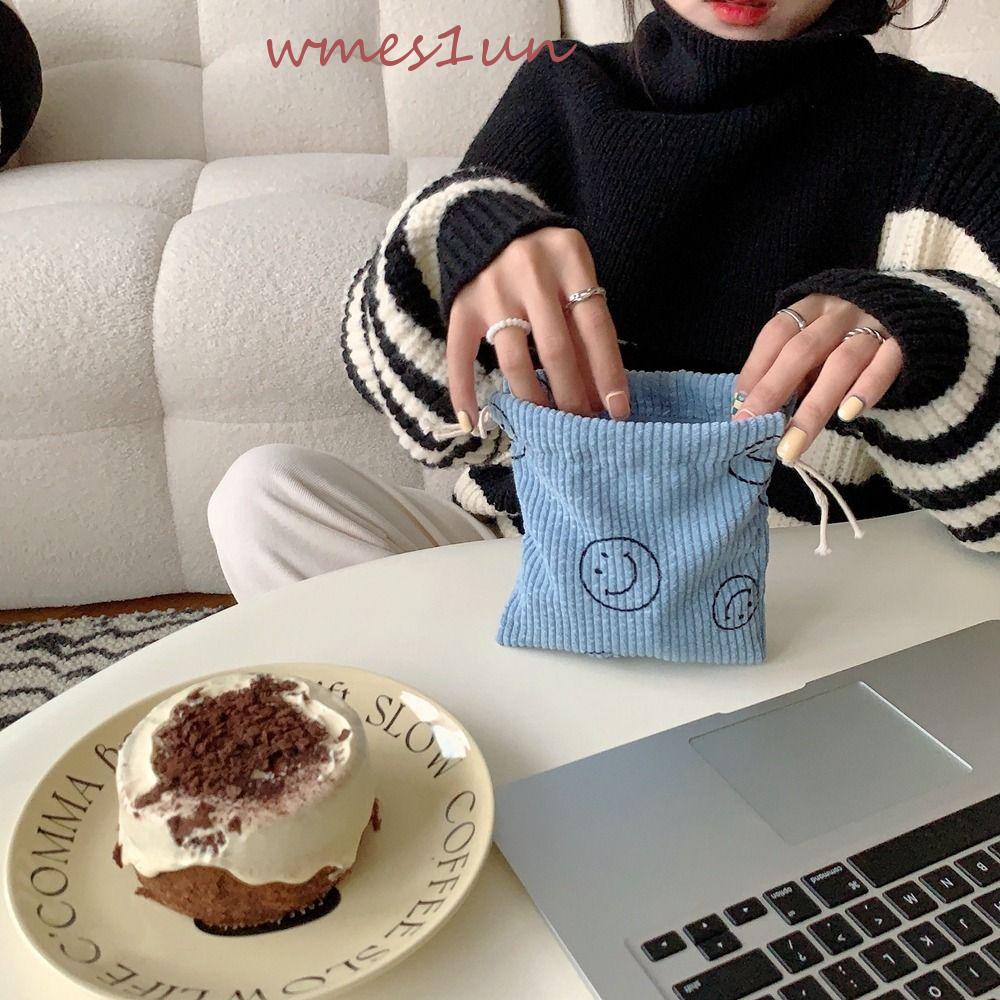 Túi Đựng Mỹ Phẩm WMES15H In Họa Tiết Mặt Cười Dễ Thương Tiện Dụng Mang Theo Du Lịch