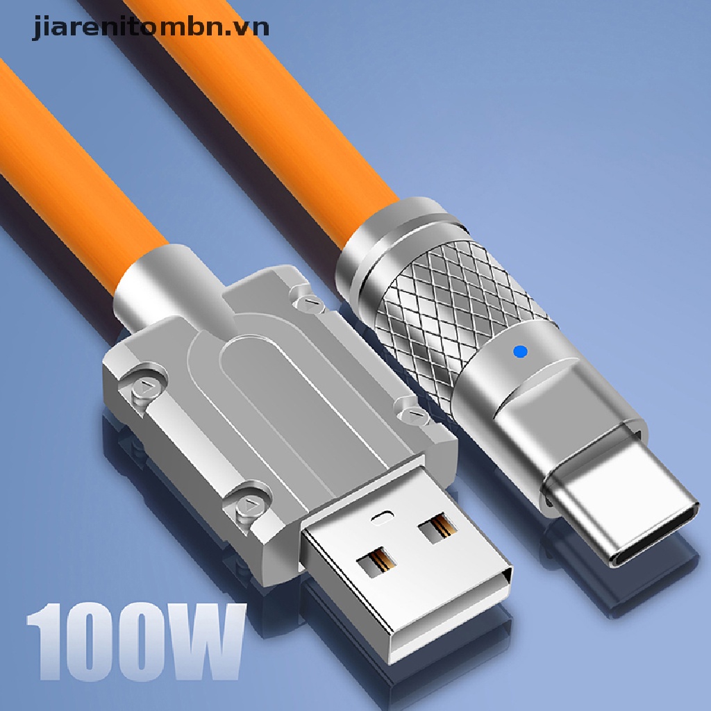Dây Cáp Sạc Nhanh USB Type C 120W Bằng Silicon Cho Xiaomi Huawei Samsung