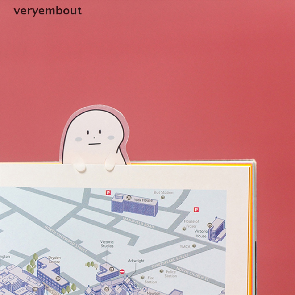 Set 5 Thẻ Đánh Dấu Trang Sách Bằng Giấy Họa Tiết Hoạt Hình