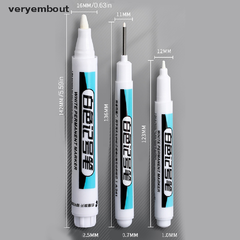 Bút Đánh Dấu Chống Thấm Nước 0.7 / 1.0 / 2.5mm Dành Cho Lốp Xe Hơi