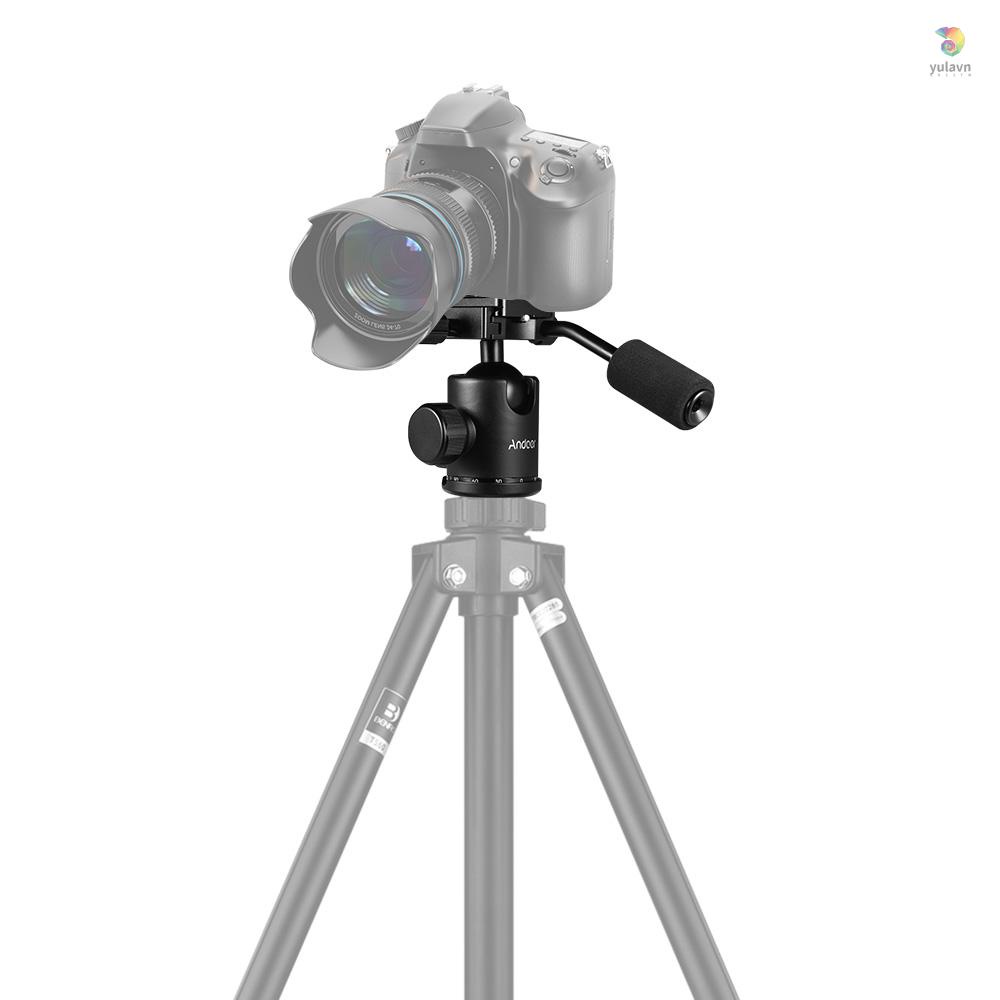 ANDOER Đầu Bi Xoay 360 Độ Gắn Giá Đỡ Ba Chân 1 / 4inch Srew 3 / 8inch Cho Máy Ảnh DSLR Max 15kg