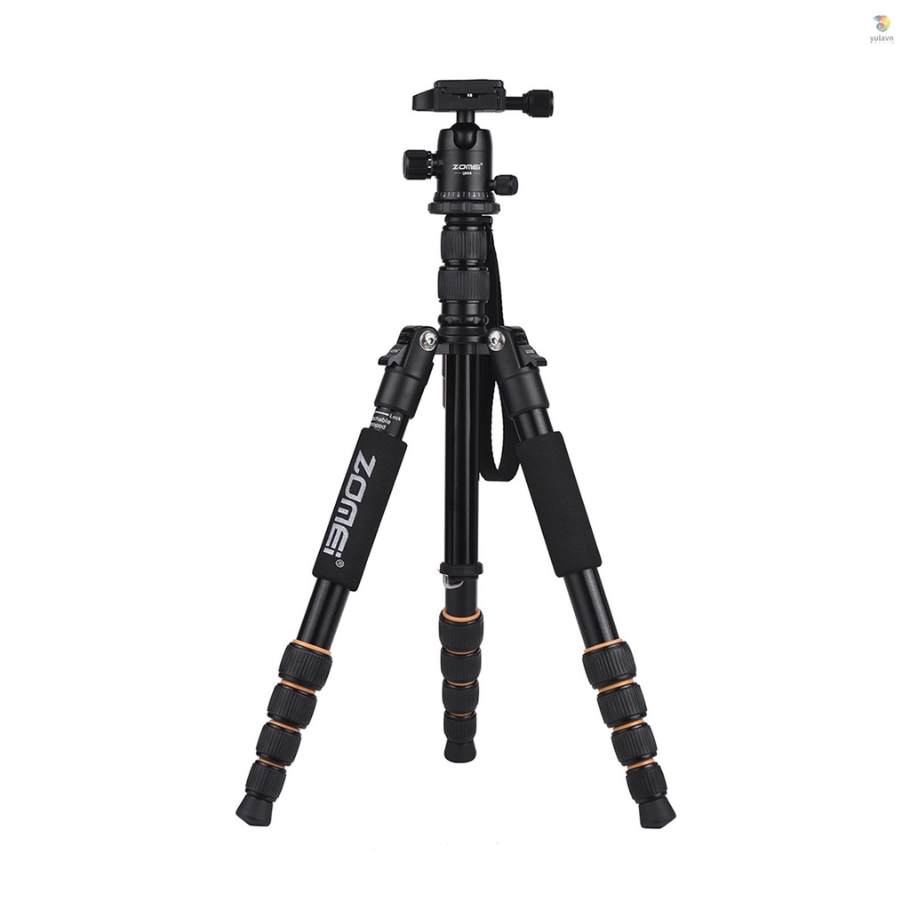 Gậy Ba Chân Bằng Hợp Kim Nhôm ZOMEI Q666 59inch Di Động Với Đầu Bi Tháo Gỡ Nhanh Cho Máy Ảnh DSLR