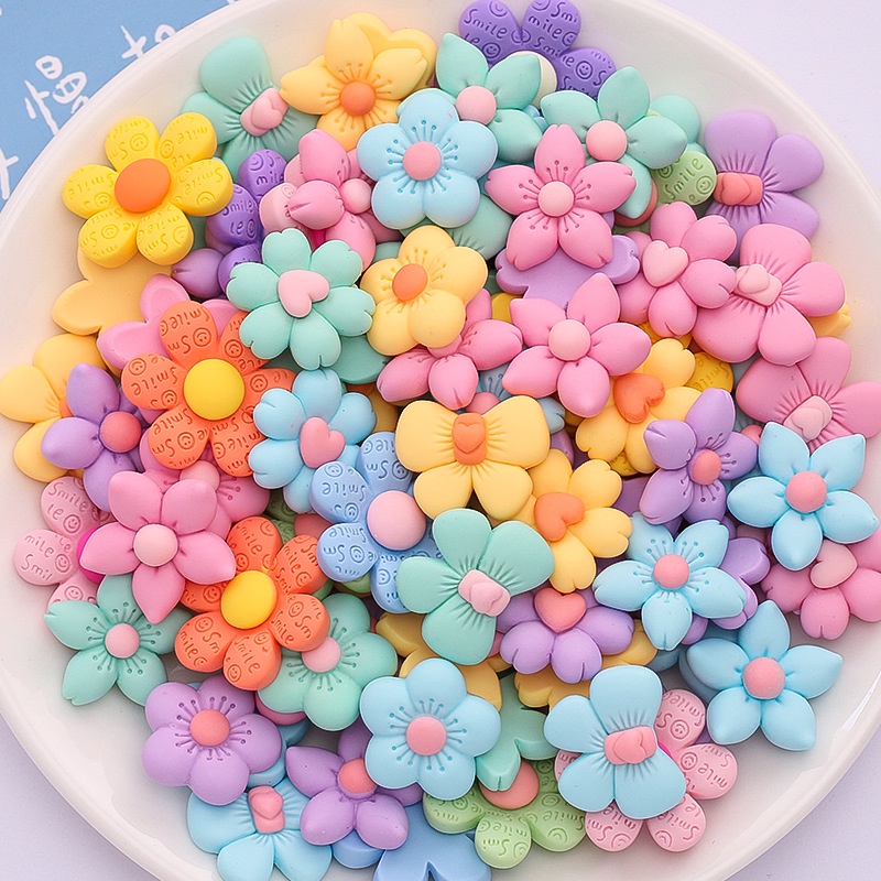 Bộ 10 Bông Hoa Anh Đào Bằng Nhựa Resin Trang Trí Sổ Tay DIY