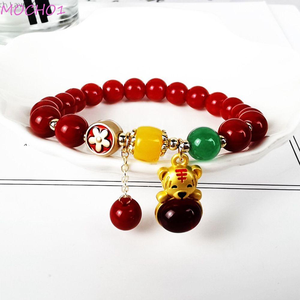 Vòng Tay Maneki Neko Hình Hổ May Mắn Mặt Kính Kiểu Vintage Sáng Tạo Mẫu 1