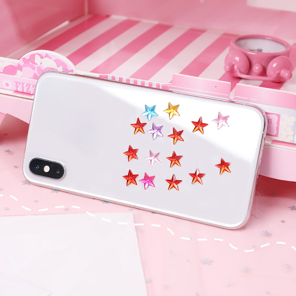 Miếng Dán Hình Trái Tim / Tròn / Ngôi Sao / Đá Quý Tự Dính Dùng Trang Trí Thủ Công