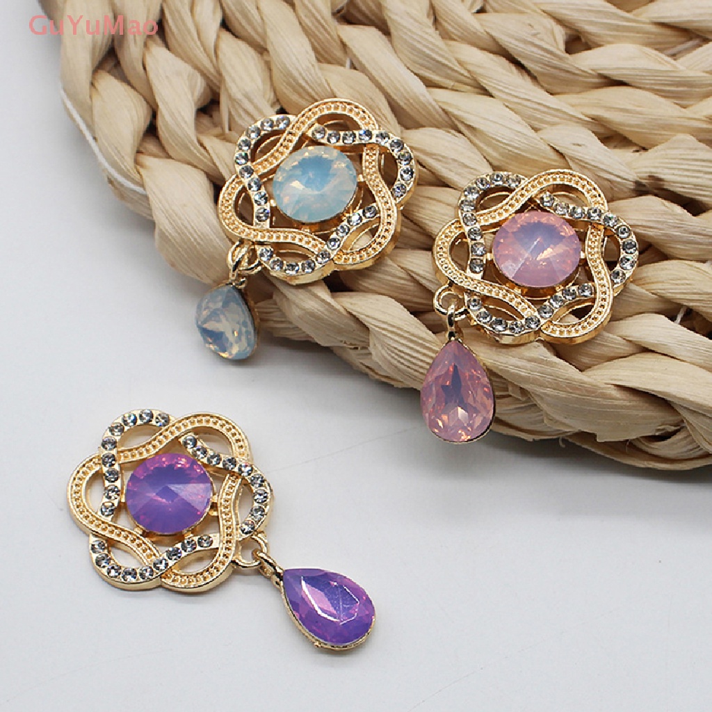 1 Mặt Dây Chuyền Bằng Acrylic Mạ Vàng Hình Bông Hoa DIY