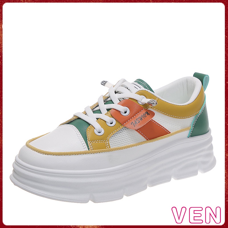 Giày Thể Thao Đế Dày 5cm Phối Dây Rút Phong Cách Hip Hop Thời Trang Cho Nữ
