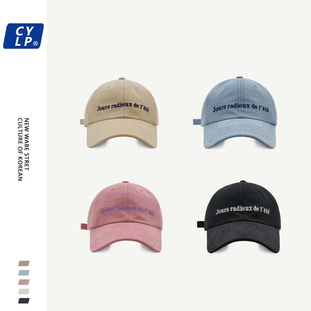 Mũ Lưỡi Trai Thêu Chữ Phong Cách Hàn Quốc Thời Trang Cho Cặp Đôi