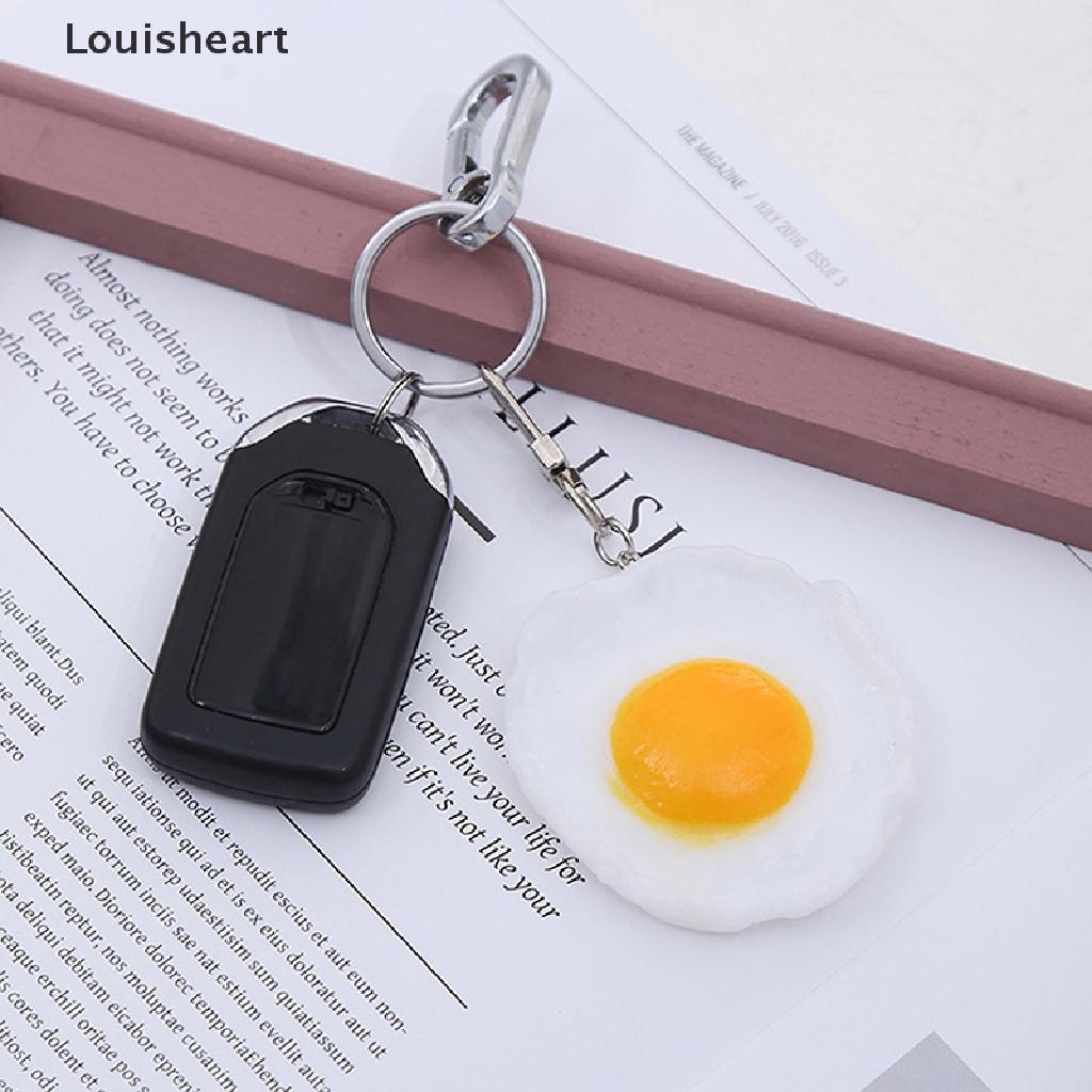 Louisheart Móc Khóa Hình Trứng Chiên Ngộ Nghĩnh Cho Nam Nữ