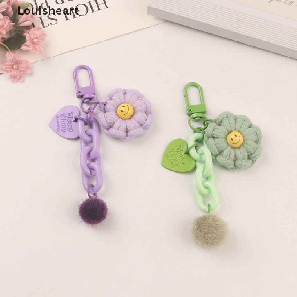 Móc Khóa Bông Hoa Hướng Dương Mặt Cười Dễ Thương