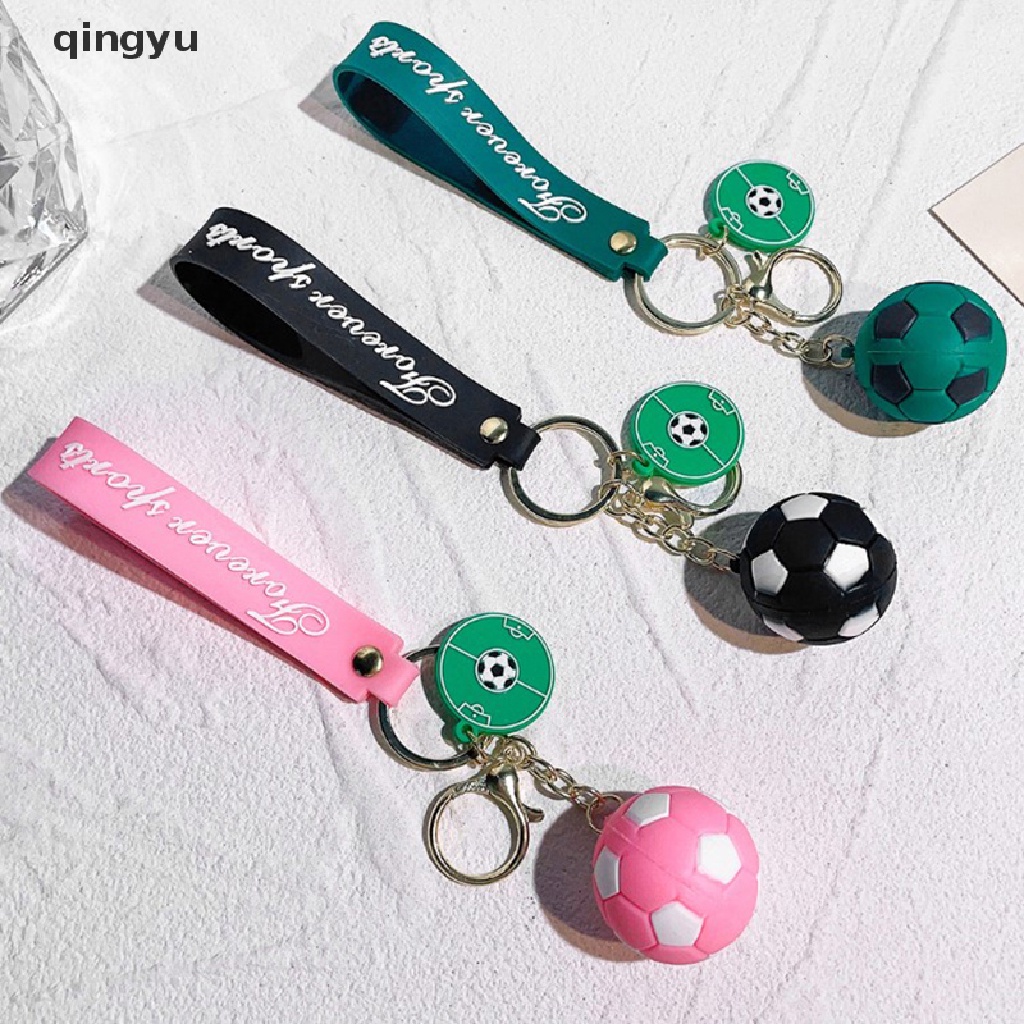 Móc Chìa Khóa Bằng Cao Su PVC Mềm Hình Quả Bóng Đá Cho Nam Và Nữ