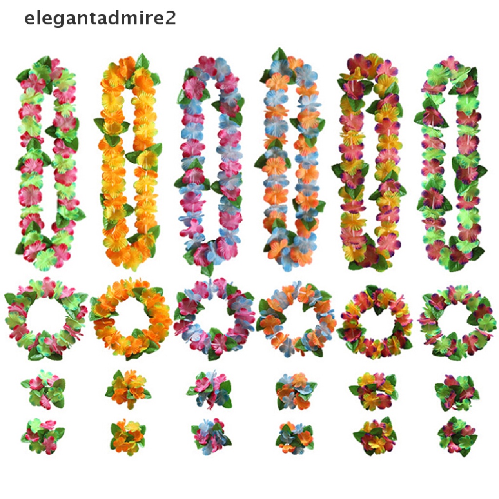 Set 4 Vòng Cổ Hoa Hawaii Thời Trang Cho Nữ