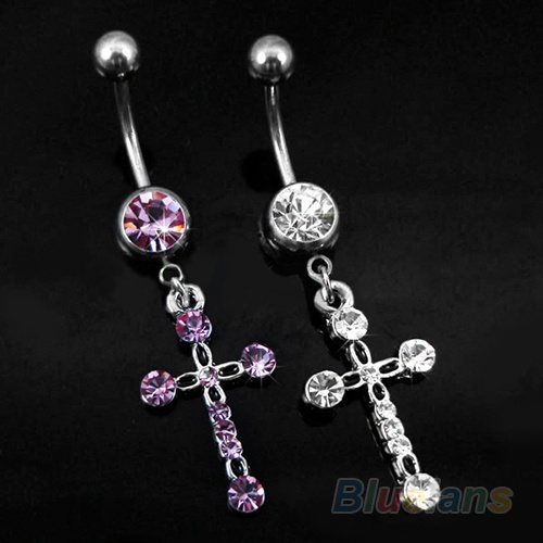 Khuyên RốN HìNh Chữ ThậP BằNg ThéP Y Tế