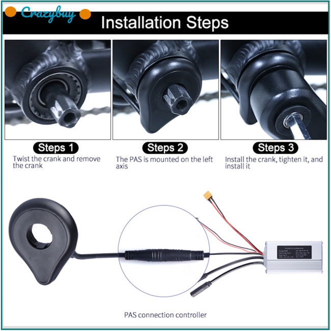 Cr Bộ Cảm Biến Bàn Đạp Trái / Phải 12 Nam Châm Cho Xe Đạp Điện