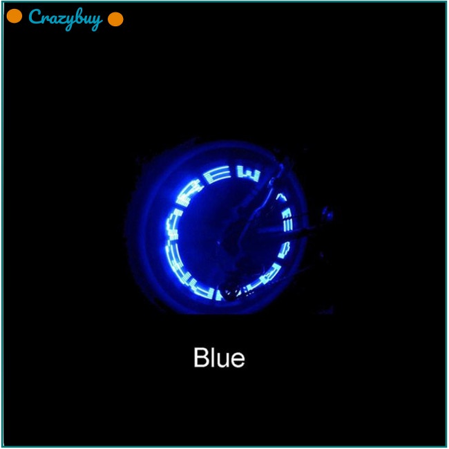 Cr Đèn Led 7 Bóng Cảm Ứng Hai Mặt Gắn Van Xe Đạp Leo Núi