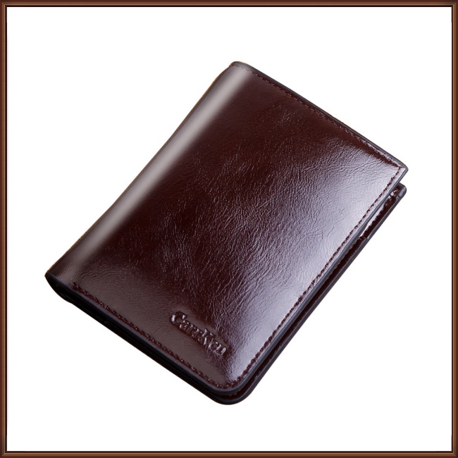 Ví Da Pu Dáng Ngắn Đựng Thẻ / Tiền Xu Có Khóa Kéo Kiểu Retro Cá Tính Cho Nam