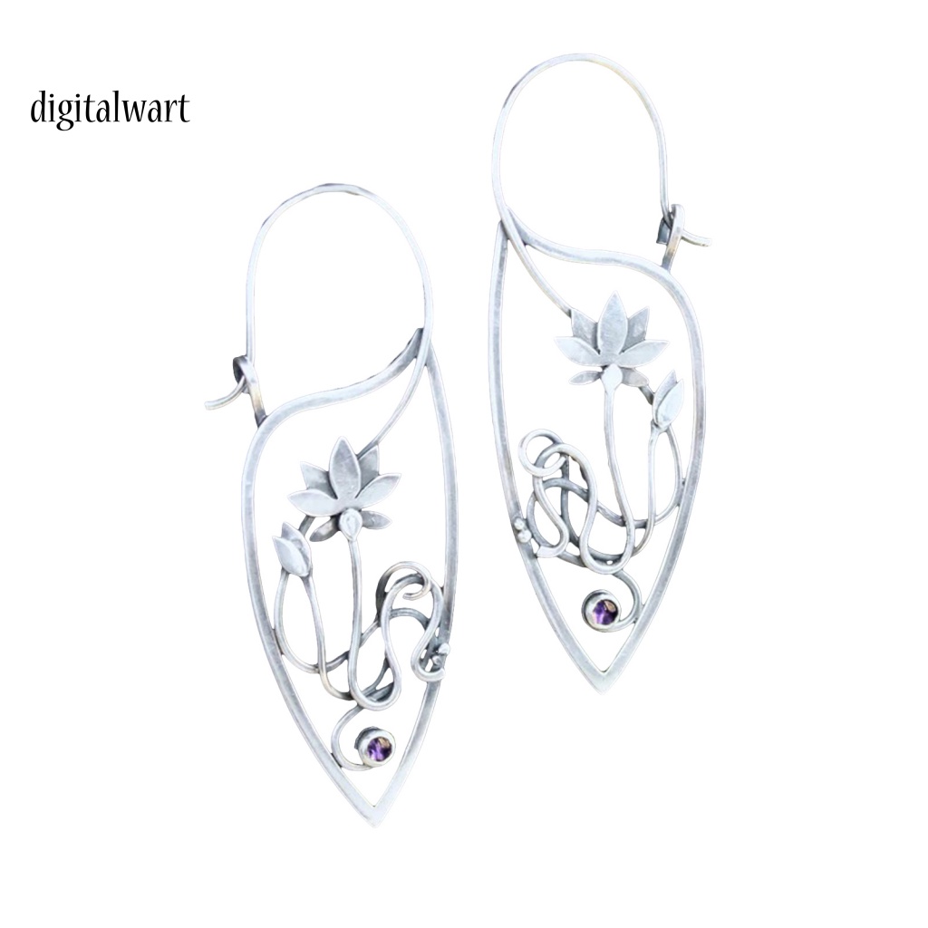 Kỹ Thuật Số| 1 Đôi Bông Tai Thiết Kế Rỗng Họa Tiết Hoa Tinh Tế Thời Trang Dự Tiệc Cưới Cho Nữ