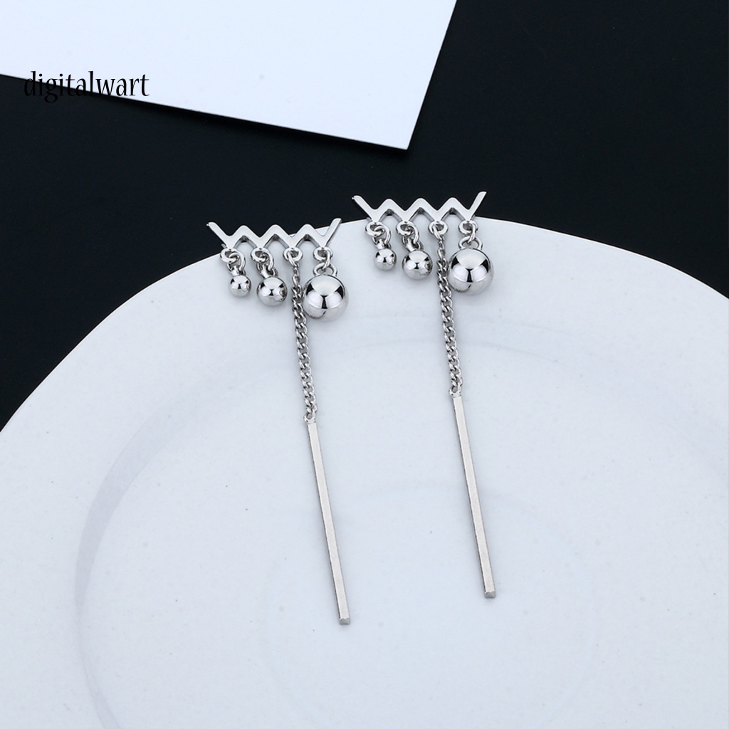 Kỹ Thuật Số| 1 Khuyên Tai Tròn Mạ Tua Rua Gợn Sóng Phong Cách Punk Cho Nữ