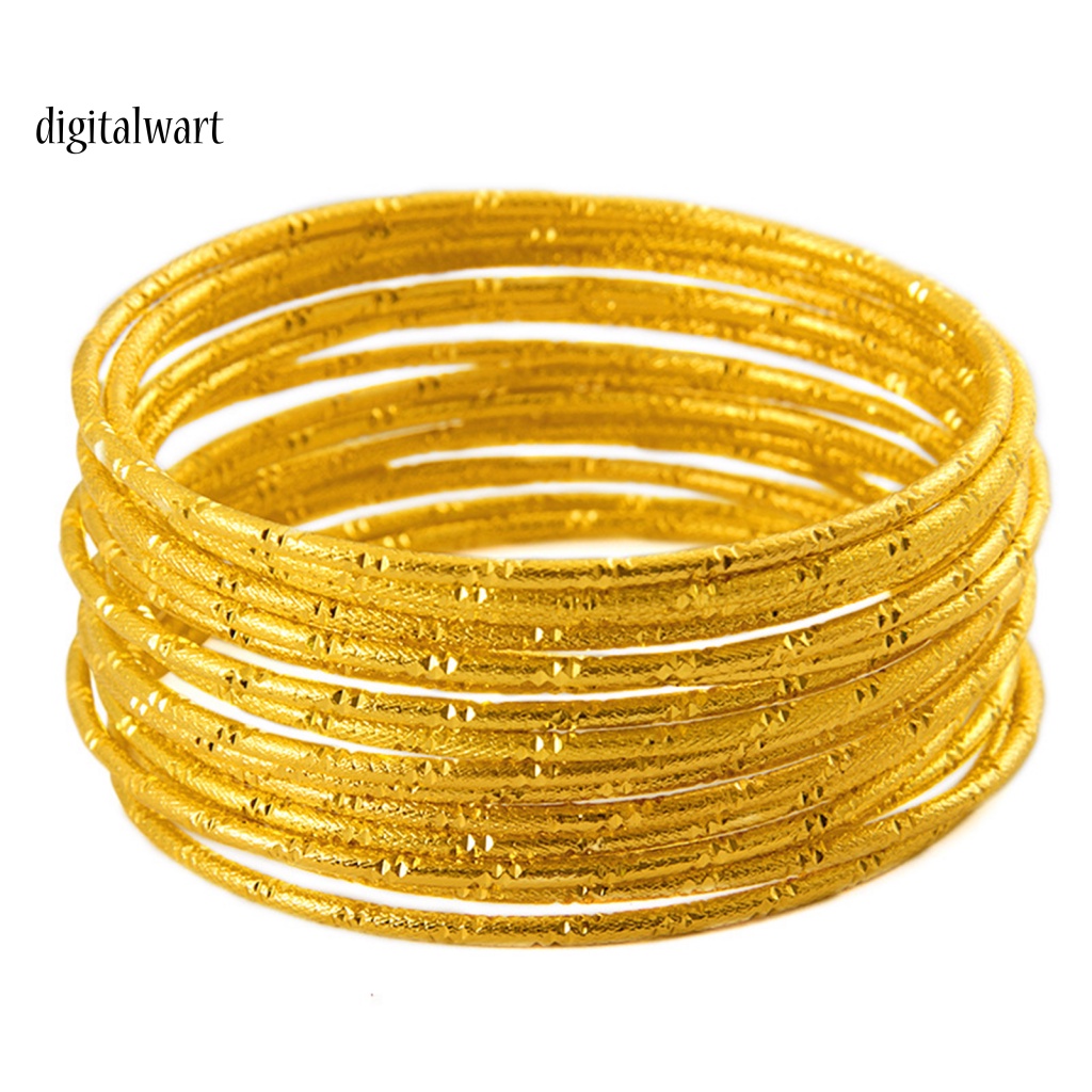 Kỹ Thuật Số| Bộ 3 Vòng Tay Màu Vàng Bắt Mắt Tinh Tế Quyến Rũ Thời Trang Cho Nữ