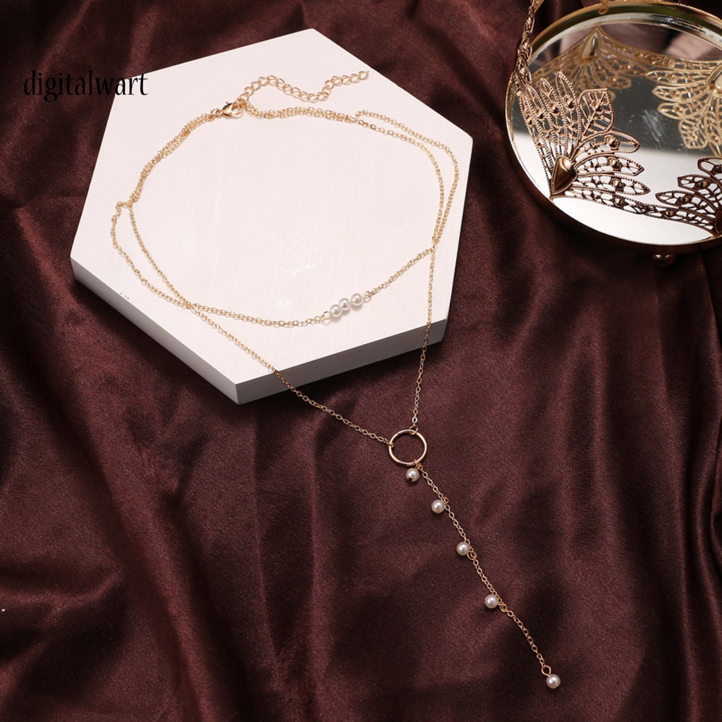 Kỹ Thuật Số| Vòng cổ Chuỗi Hạt Ngọc Trai Nhân Tạo Thanh Lịch Cho Nữ