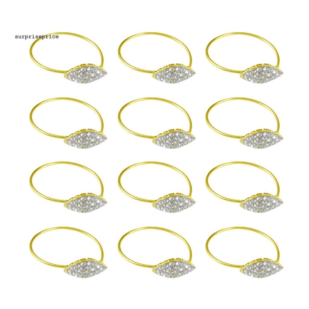 Spa Bộ 12 Vòng Nhẫn Kim Loại Cứng Chống Rỉ Sét Dùng Trang Trí Tiệc Cưới / Nội Thất Nhà