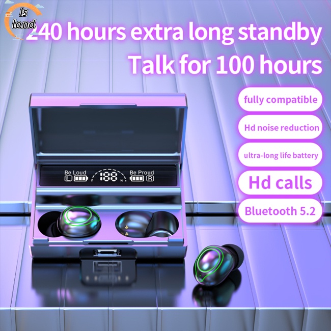 Tai Nghe Nhét Tai Không Dây Bluetooth Tws Mini Cảm Ứng Điều Khiển Đèn Md828