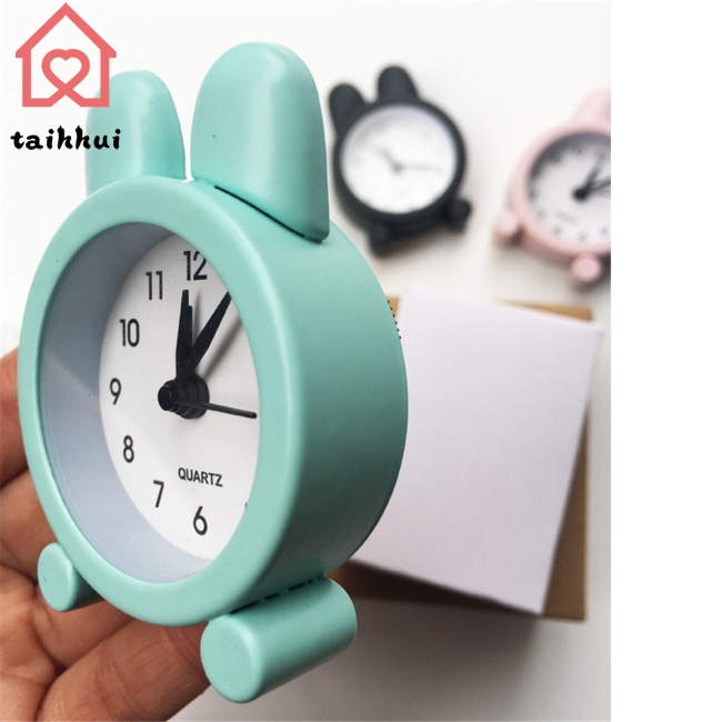 Đồng Hồ Báo Thức Mini Hình Thỏ Dễ Thương Cho Bé