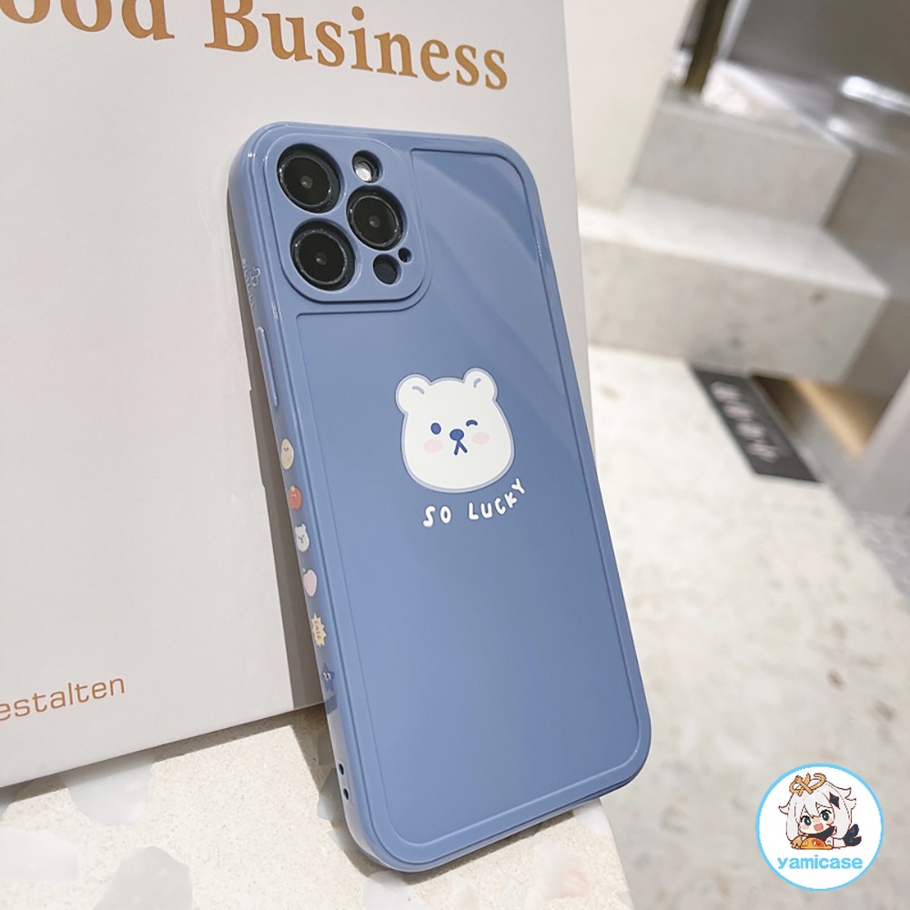 Ốp Điện Thoại Cho Iphone 11 14 Pro Max Bóng Chống Nước Màu Xanh Dương Đơn Giản Cho Iphone 7Plus 8Plus XS Max/11 Pro Max/12/12 Pro Max/13/13 Pro/13 Pro Max /14/14 Pro/14 Plus