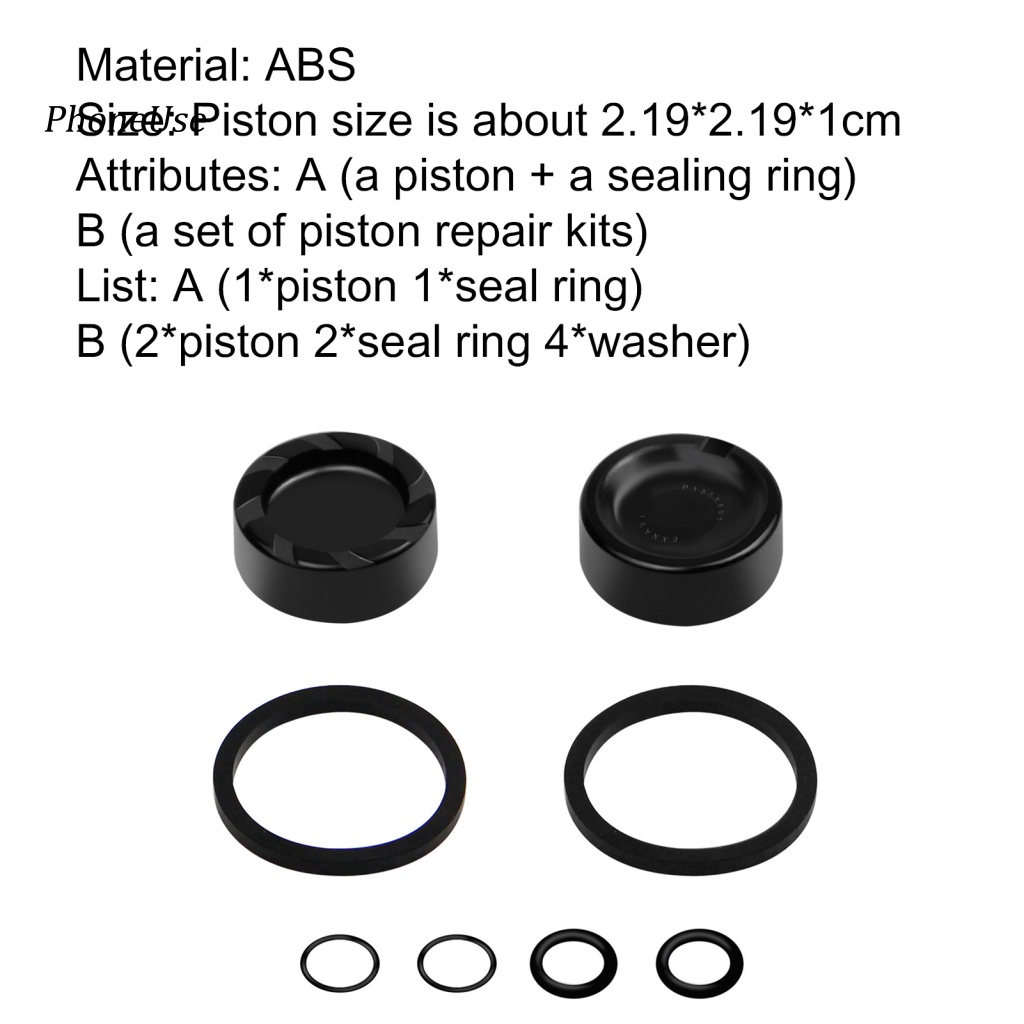 1 Bộ Piston Phanh Pít Tông Chống Trầy Bằng Da PU Cho Xe Đạp