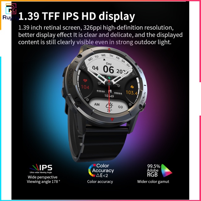 Đồng Hồ Thông Minh Nx9 Bluetooth Có Nam Châm Màn Hình 1.39-inch Sạc Được