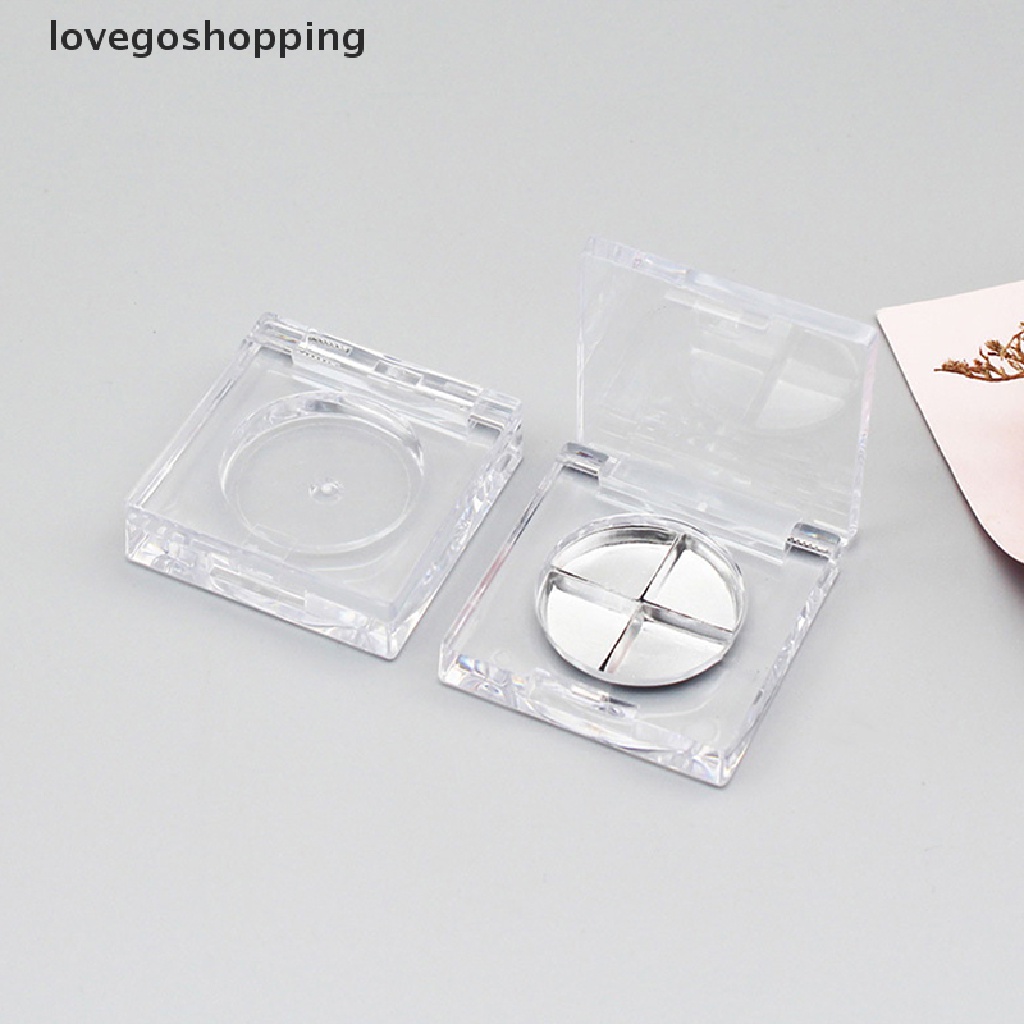 Hộp Đựng Phấn Mắt Rỗng Hình Vuông Bằng Nhựa Trong Suốt