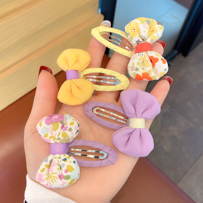 Set 2 Kẹp Tóc Nơ Dễ Thương Cho Bé Gái