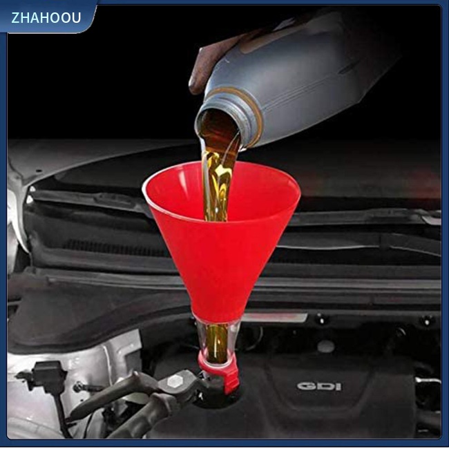 ☃Phụ Kiện Trang Trí Nhà Cửa Độc Đáo Sáng Tạo☃ Phễu Đổ Dầu Động Cơ Xe Hơi Kèm Kẹp Có Thể Điều Chỉnh Tiện Dụng