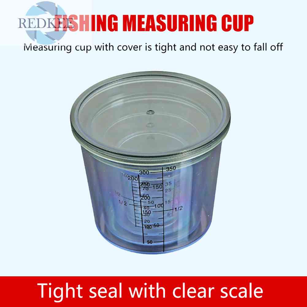 Set 4 Cốc Đo Lường Kèm Vỏ Đựng Mồi Câu Cá Tiện Dụng
