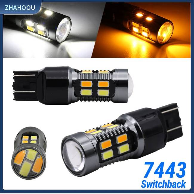 ☃Phụ Kiện Trang Trí Nhà Cửa Độc Đáo Sáng Tạo☃ Set 2 Bóng Đèn Led Tín Hiệu Tiết Kiệm Năng Lượng 7443 7440 7444 6500k Cho Xe Ô Tô