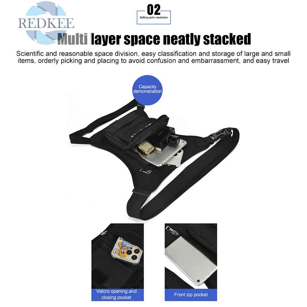 Túi Đeo Chéo Bằng Nylon Thời Trang Tiện Dụng Cho Hoạt Động Ngoài Trời