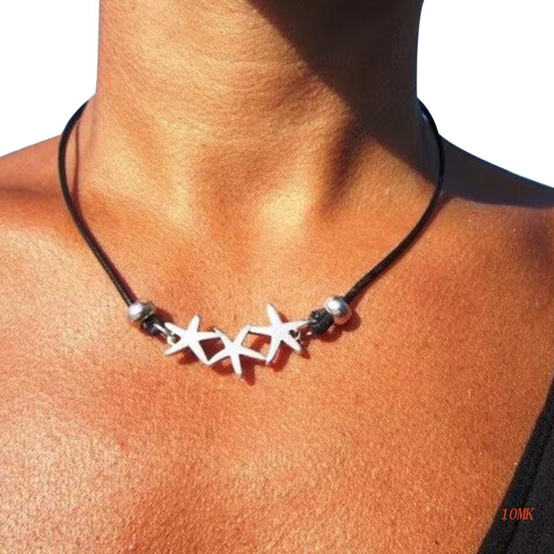 Xiangbao Vòng Cổ Choker Ngắn Bằng Da Màu Đen Phong Cách Punk Vintage Đơn Giản Cho Nữ