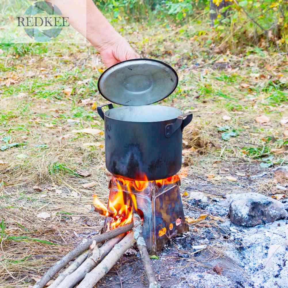 Bếp Củi Bằng Thép Không Gỉ Tiện Lợi Khi Đi Cắm Trại