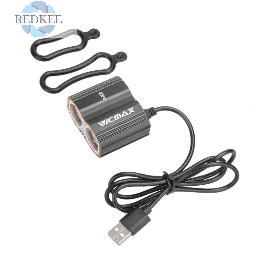 Đèn Pha LED 2x XM-L T6 6000LM Chống Thấm Nước Cho Xe Đạp