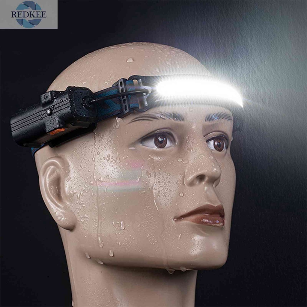 [Giảm Giá!!!]Đèn Pha LED COB USB 3 Chế Độ Sáng Chống Nước Có Thể Sạc Lại Với Cảm Ứng Cho Hoạt Động Thể Thao Ngoài