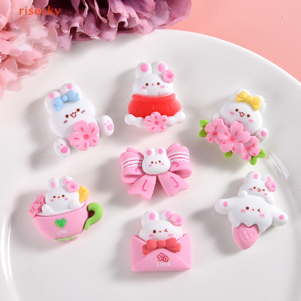 Set 5 Mô Hình Hoa Anh Đào Hoạt Hình Mini Bằng Nhựa Resin Dễ Thương Trang Trí Sổ Tay DIY