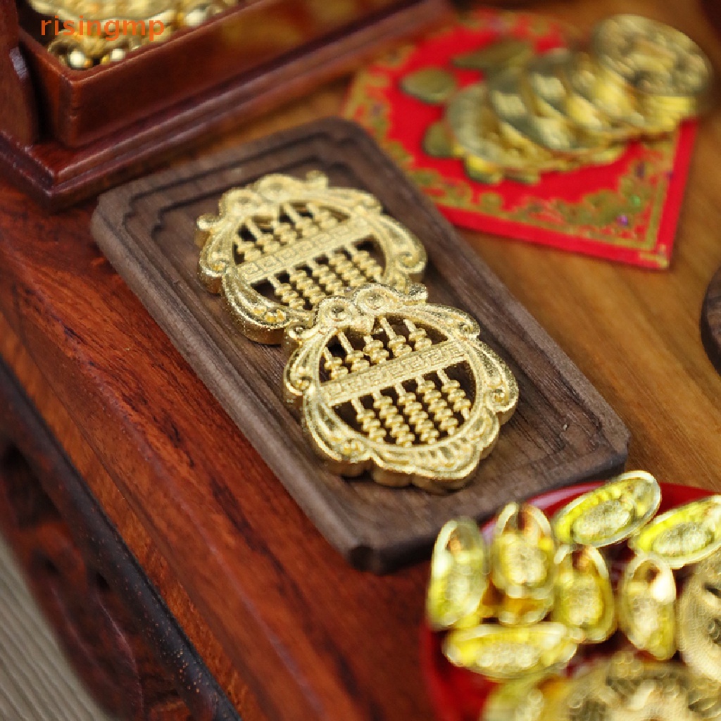 Bàn Tính Xiupi Vàng Mini Trang Trí Nhà Búp Bê