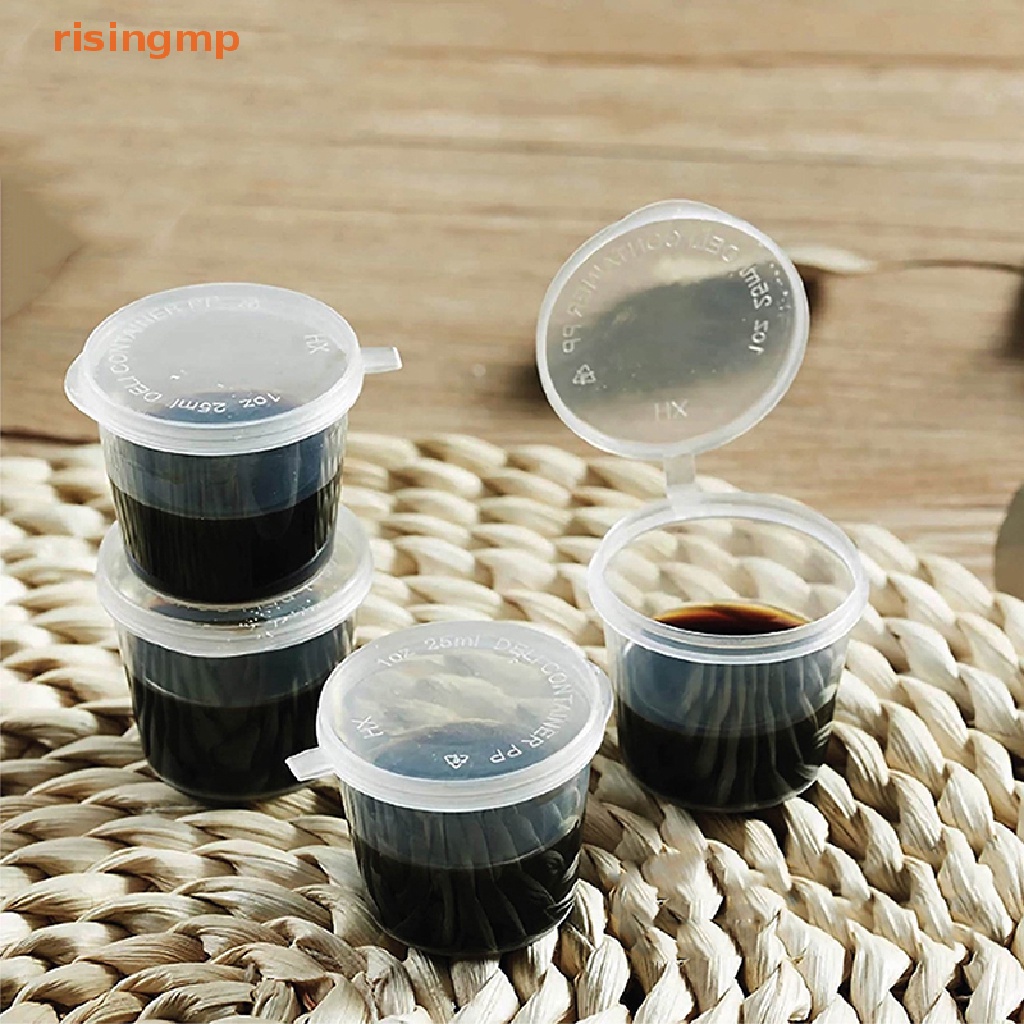 Set 100 Hộp Nhựa Tròn Mini 20-40ML Đựng Gia Vị Dùng Một Lần Cho Nhà Bếp