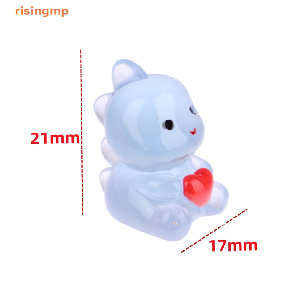 Set 10 Mặt Dây Chuyền Hình Khủng Long Hoạt Hình Màu Dạ Quang DIY