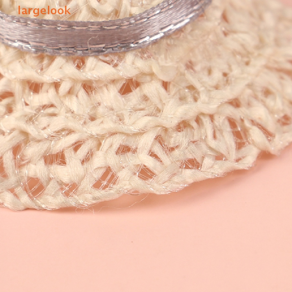 Mũ Rơm Đan Thắt Nơ Dễ Thương Trang Trí Nhà Búp Bê