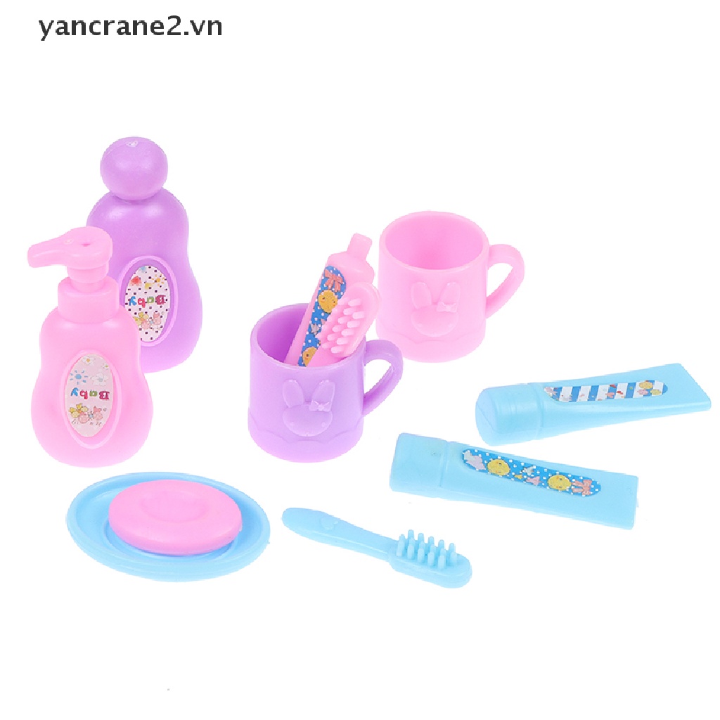 Bàn Chải Và Kem Đánh Răng Mini Cho Nhà Búp Bê 1 / 6 1 / 12